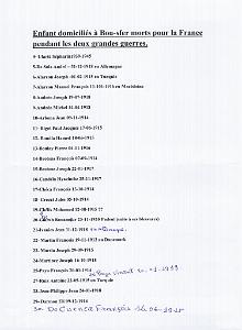 LES MORTS DES 2 GUERRES 14 18 - 39 45 A BOUSFER (3)